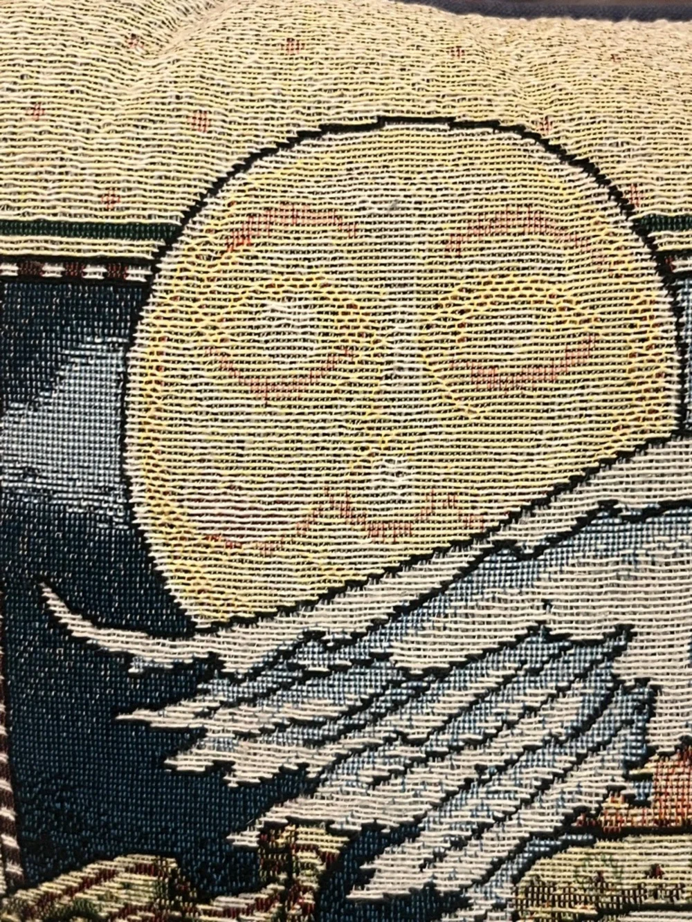 Vintage Mary Engelbreit Angel Tapestry style Throw Pillow.